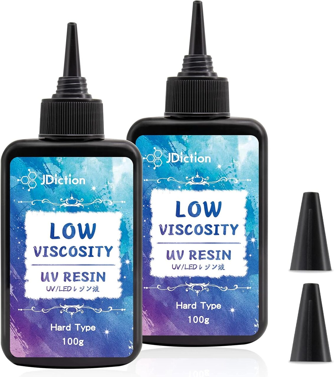 JDiction UV Resin, Upgrade 300g Low Viscosity Hard Thin UV Resin with Super Crystal Clear Resin Kit for Jewelry, Casting, Coating and DIY Craft
